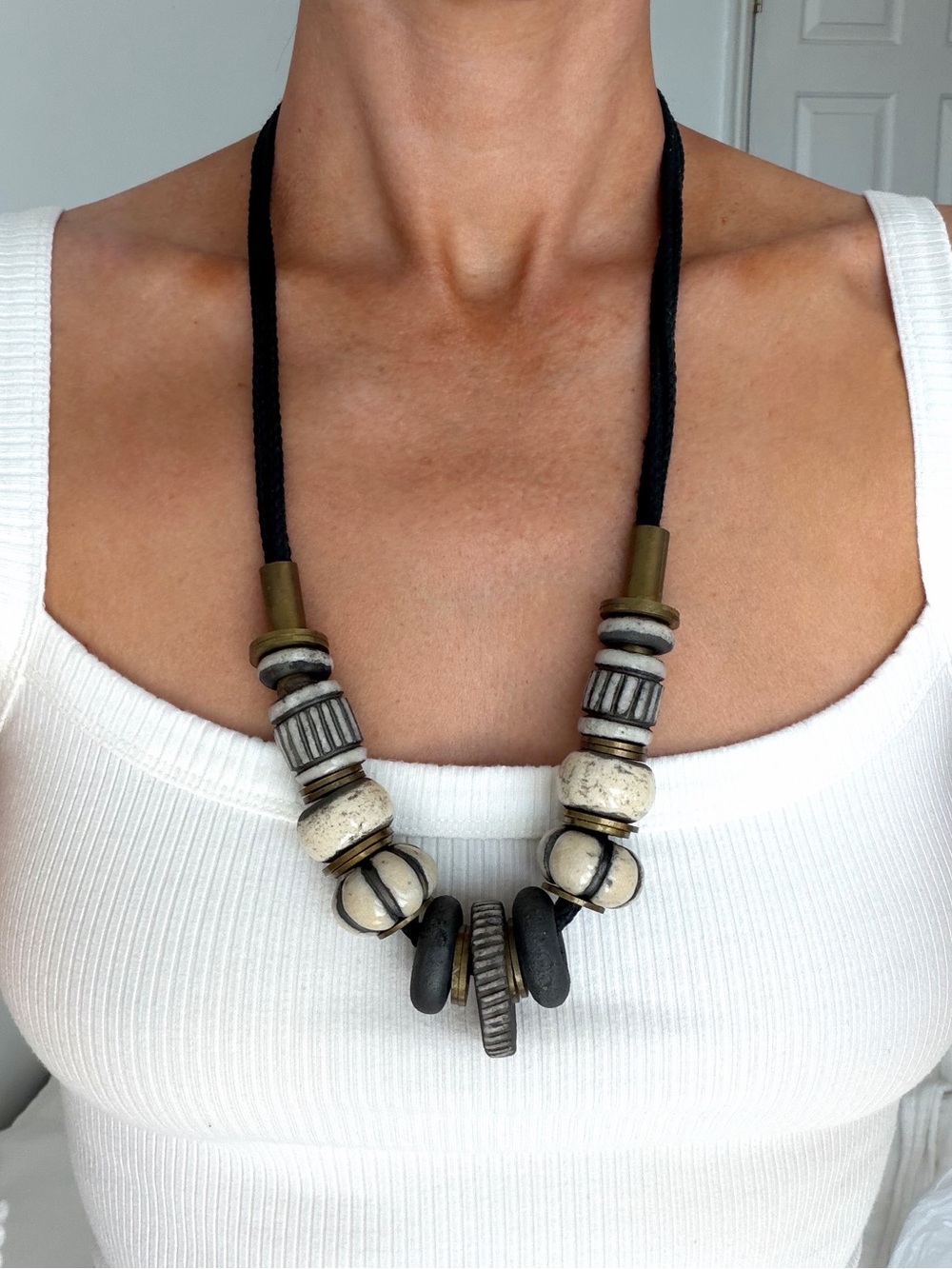 Boho Stone Beaded Statement Necklace